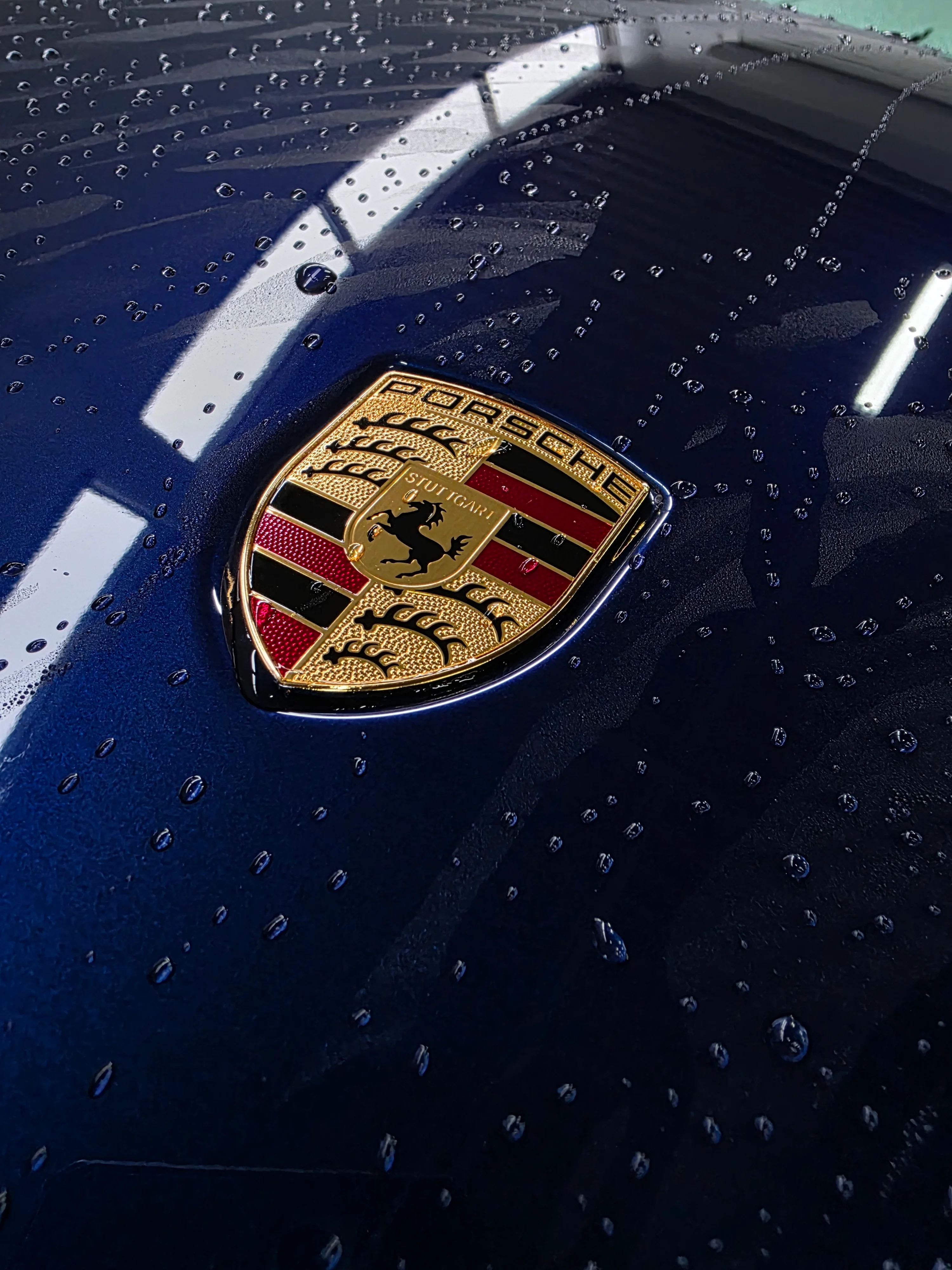 auto stojace przed logiem